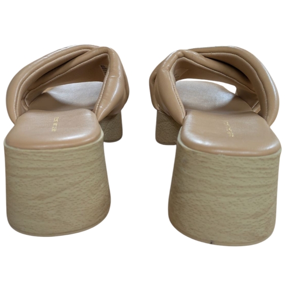 American Eagle Cross-Strap Block Heel Clog Tan Size 9.5 - Picture 6 of 14